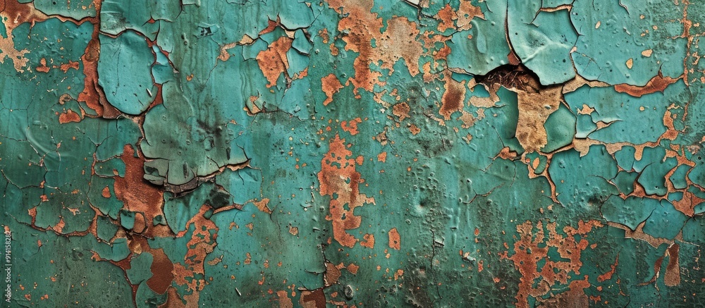 Poster grunge surface with cracked paint adds texture and character for a copy space image