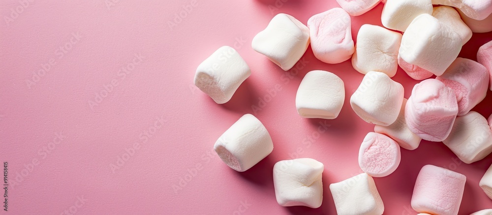 Poster marshmallows adoration with copy space image