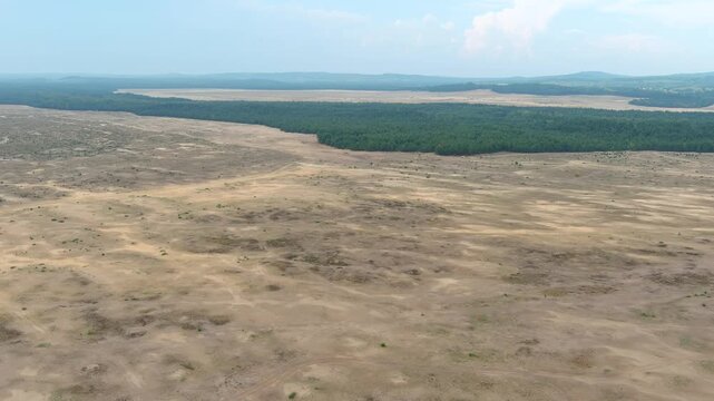 Bledowska Desert aka Polish Sahara aka Pustynia Bledowska. The only desert in Poland and the largest inland area of loose sand in Europe. Silesian Highlands in the Lesser Poland Voivodeship.
