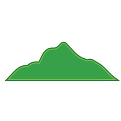 green mountain, vector, logo, vector illustration, abstract, art, 3d rendering, silhouette