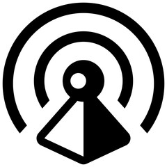 radio masts solid icon