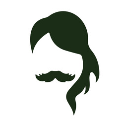 head hairstyle, mustache, beard, for barbershops and hairdressers, vector, logo, vector illustration, abstract, art, 3d rendering