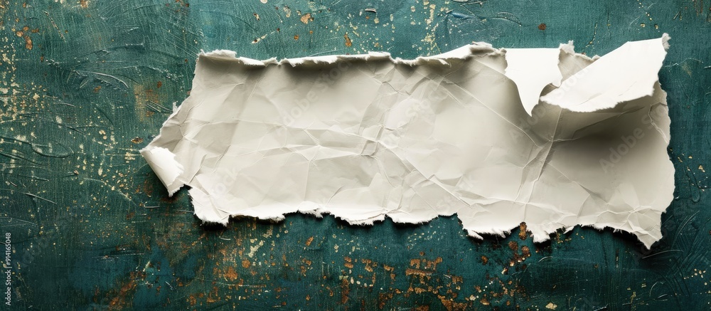 Poster A piece of torn paper with a copy space image