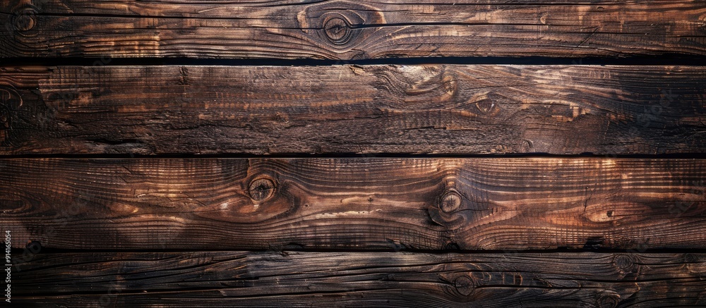 Fototapete wooden board background with space for text or graphics in the center of the image. creative banner.