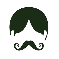 head hairstyle, mustache, beard, vector, logo, vector illustration, abstract, art, 3d rendering