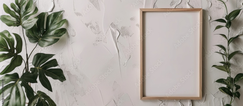 Aufkleber a photo frame placed on a white background with copy space image