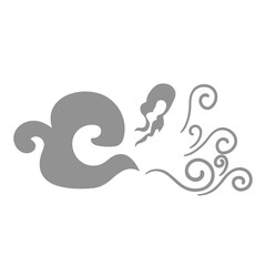 Wind weather, Natural movement of air symbols, waveforms of water or wind flow, vector, logo, vector illustration, abstract, art, 3d rendering