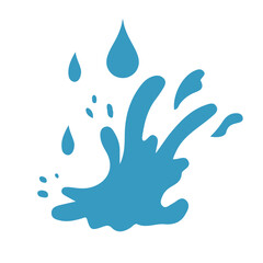 Naklejka premium Water Drop, blue wave, water splash, vector, logo, vector illustration, abstract, art, 3d rendering