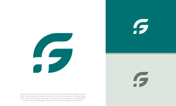 Initials GF. FG Logo design. Initial Letter Logo. Innovative high tech logo template.