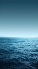 Obraz premium Smooth Gradient Background Transitioning from Deep Blue to Light Aqua Perfect for Tech Product Mockups and Branding