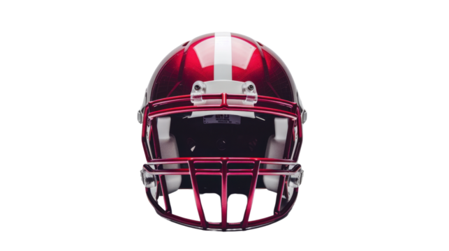 American football helmet on transparent background