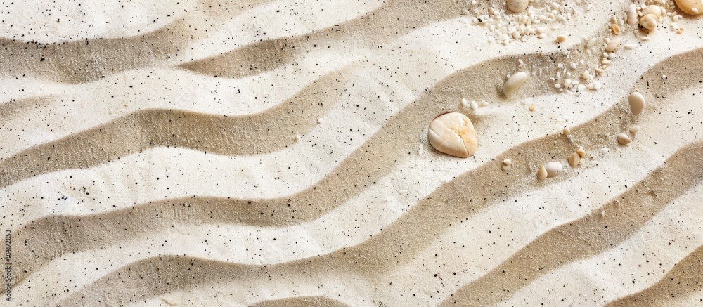 Fototapete sand texture artfully crafted with room for design elements and text overhead perspective in the cop