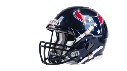American football helmet on transparent background