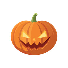 Spooky Halloween Jack-O'-Lantern Illustration