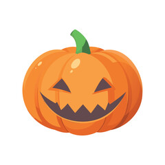 Spooky Halloween Pumpkin Jack-O'-Lantern Illustration