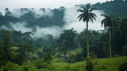 Obraz premium clouds in the mountains