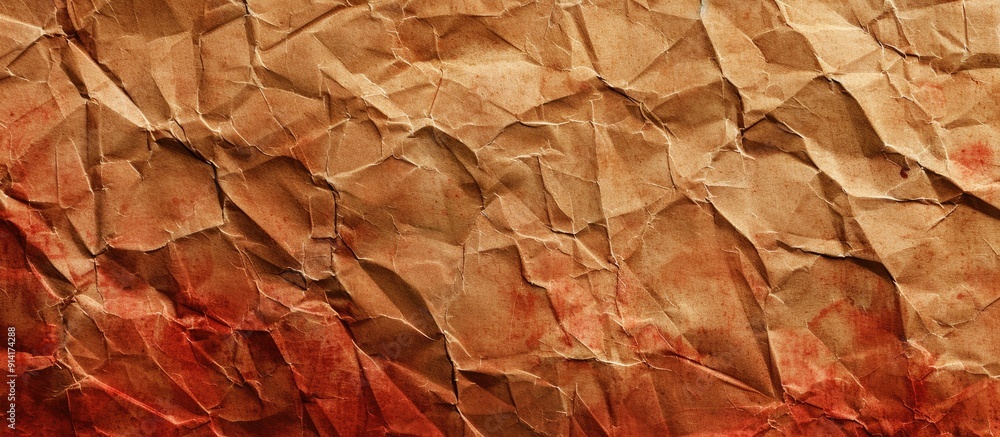 Poster red sepia brown textured recycled craft paper background with copy space image