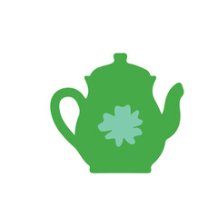 green kettle, vector, logo, silhouette, vector illustration, abstract, art, 3d rendering