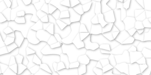 White stained broken glass background design .white stained glass window art background .abstract seamless pattern with 3d shapes vector backdrop .