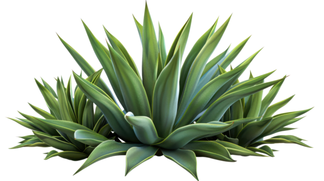 Agave bush on transparent background
