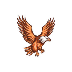 Fototapeta premium A retro-style badge with a detailed eagle design 