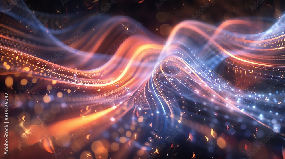 Aufkleber captivating abstract flow of light and color that creates a mesmerizing atmosphere, ideal for creati