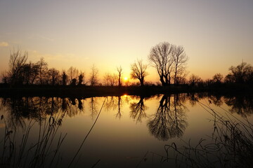 sunset on the lake 