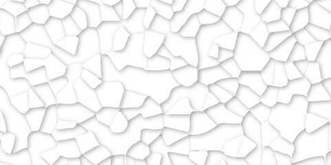 White stained broken glass background design .white stained glass window art background .abstract seamless pattern with 3d shapes vector backdrop .