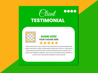 Client Testimonial Design. Square Size Client Testimonial Design Template