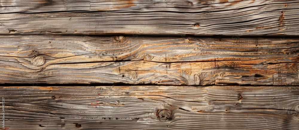 Poster Top view of a wooden plank texture with a natural background perfect for a copy space image