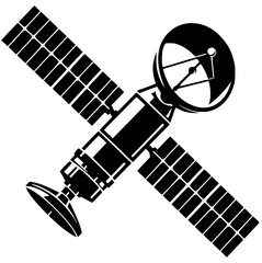 Space satellite silhouette