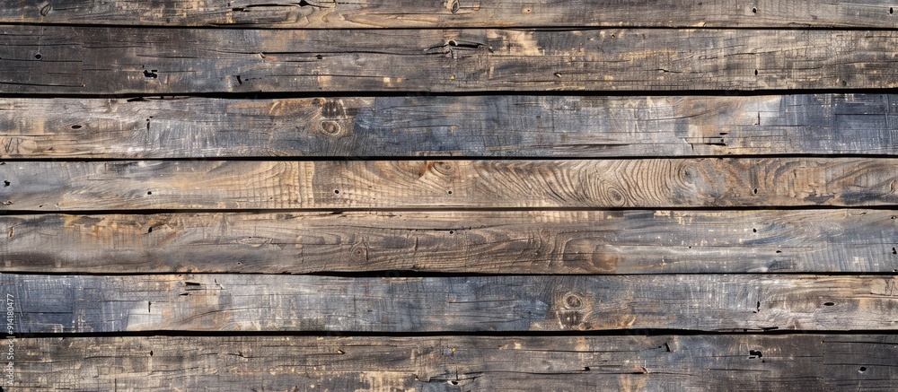 Poster Top view of a wooden plank texture with a natural background perfect for a copy space image