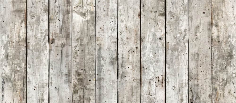 Aufkleber Tiled background featuring a worn wooden texture with a peeled and faded appearance suitable for use as a copy space image