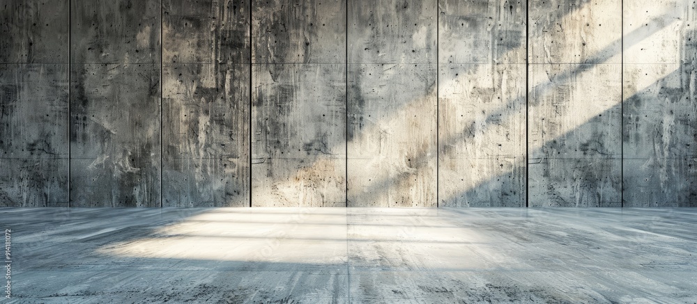 Poster utilize a backdrop of concrete surfaces with varying lighting effects as a versatile setting for pro