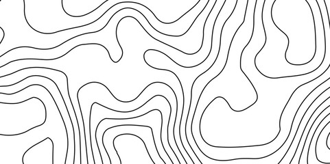 White background topography contour map with black curve lines, Modern design with White background with topographic,Vector geographic contour map