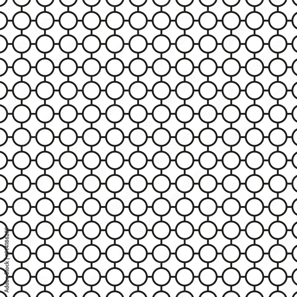 Aufkleber seamless circle pattern. black lines. geometric vector background. repeating design.