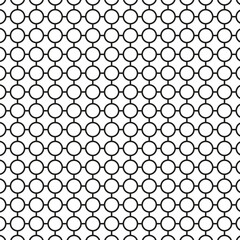 Seamless circle pattern. Black lines. Geometric vector background. Repeating design.