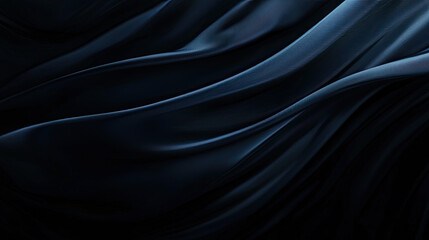 Obraz premium Black, Dark Gray, and Blue Abstract Elegant Background, Curtain Fabric Material, Sophisticated Textile Design, Rich Color Gradient, High-Quality Fabric Texture, Modern Curtain Backdrop