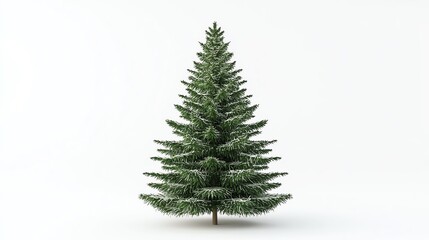 Fototapeta premium Isolated Christmas tree on white background.