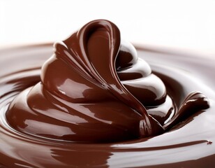 close up of liquid chocolate