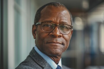 Obraz premium Portrait of a middle aged male accountant