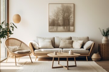 Interior of a nordic style living room