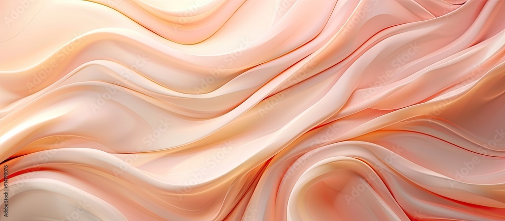Poster peach toned abstract relief volume waves background for banners web design or wallpaper with a close