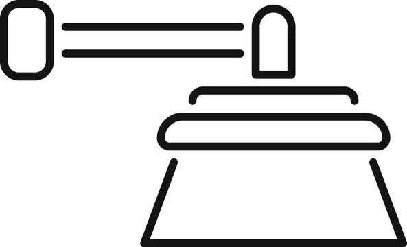 recommend clip art: Line drawing of a squeegee being held up representing a cleaning service