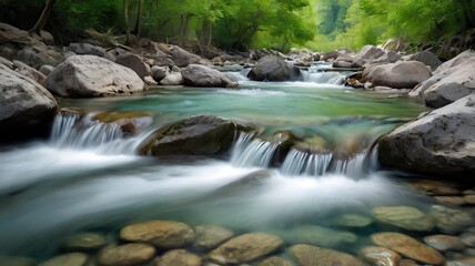Fototapeta premium waterfall in the mountains