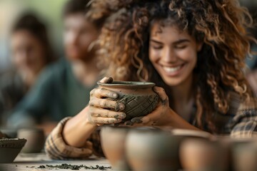Group reconstructing pottery, collaboration and preservation