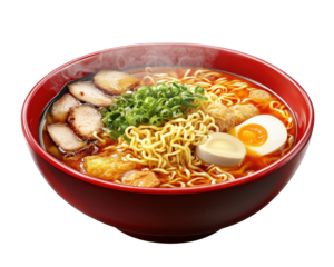 A ramen isolated on white transparent background