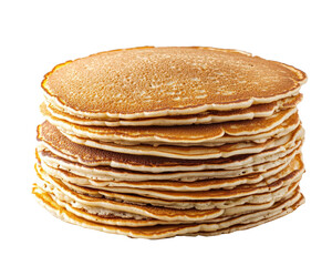 A pancake isolated on white transparent background