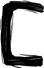 brazilian popular woodcut black and white font letter 