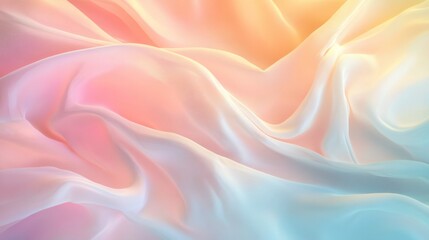 Obraz premium Smooth, flowing cloth background with a delicate, elegant texture in light, soft colors.